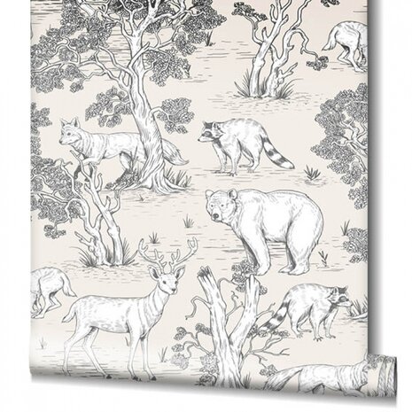 Noordwand Kids Walls Little Adventures 45809 Beige - Grijs