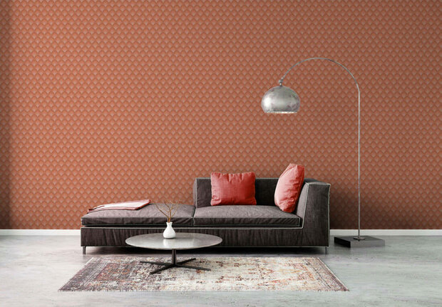 AS Creation Retro Chic - 39538-5 / 395385 Oranje - Rood