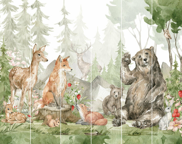 Walltastic Dierenbos Forest Friends 46894-6P