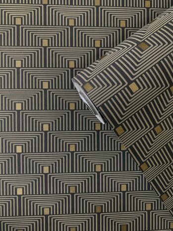 Noordwand Boutique F-PL3006 Zwart Grijs Metallic