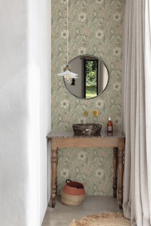 HookedOnWalls BLOMKVIST FREYA 29133 Groen (Incl. Gratis Lijm*)