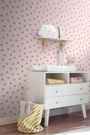 Origin Wallcoverings Precious (Met Gratis Lijm!) 347677 - Roze / Goud