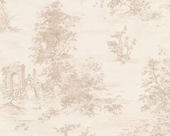 AS Creation Romantica 30429-1 - Beige / Roze Behang
