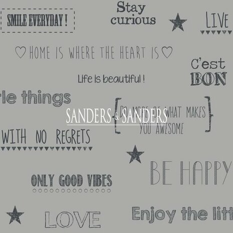 Sanders & Sanders 935260 - Grijs Behang