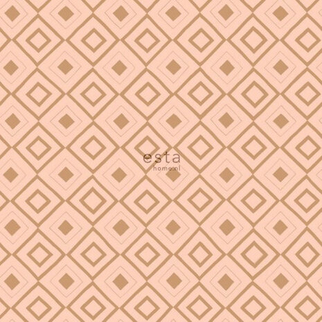 Esta #FAB krijtverf 128828 - Roze - Oranje Behang