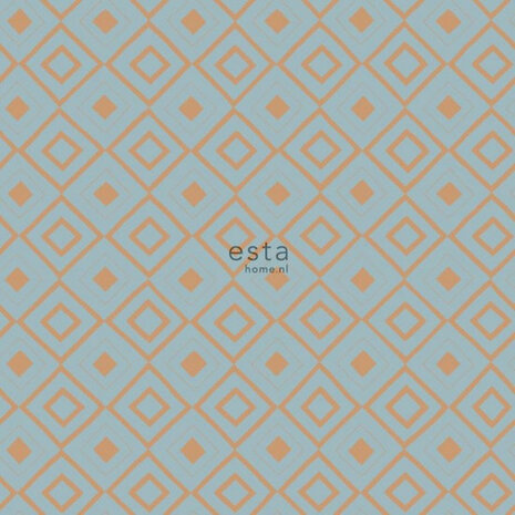 Esta #FAB krijtverf 128830 - Oranje - Blauw Behang