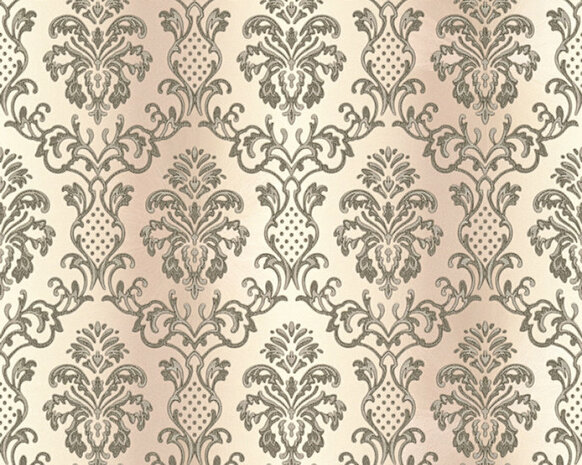 AS Creation Hermitage 10 - 335451 - 33545-1 - Creme / Zwart Behang