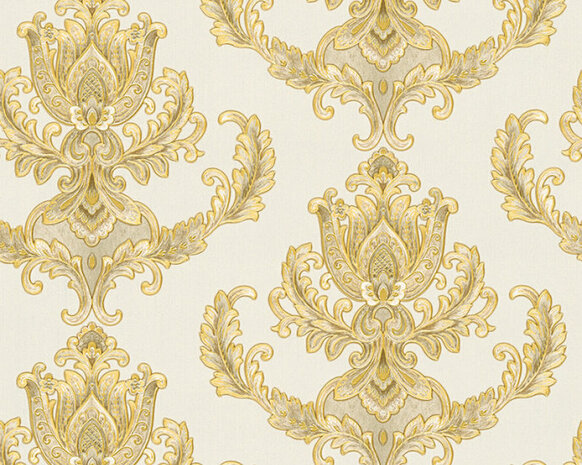 AS Creation Hermitage 10 - 335463/33546-3 - Goud / Creme Behang