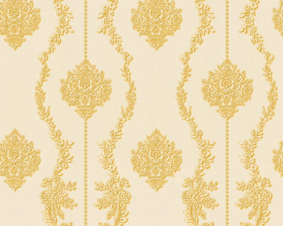 AS Creation Chateau 5 34493-4 - Geel / Creme Behang