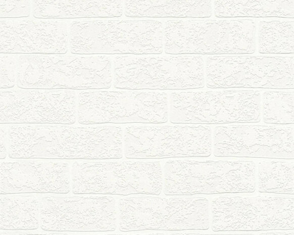 AS Creation Wood&#x008b;n Stone 2 35981-1 Steenstructuur behang - wit off white Behang