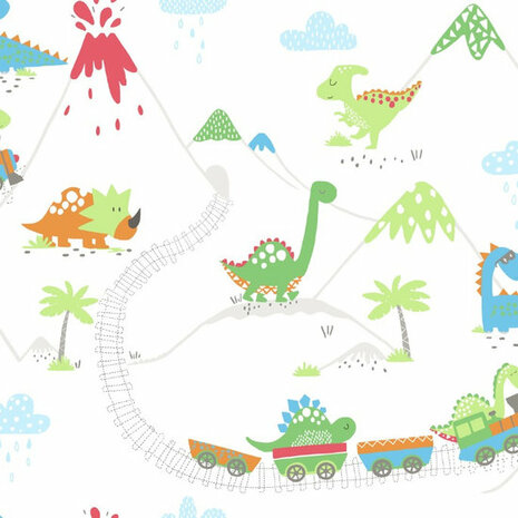 Dutch Wallcoverings Make Believe Dino Town 12530 Behang