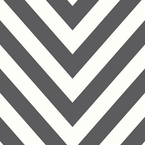Dutch Wallcoverings Dream Catcher Chevron Zwart - Wit 12574 Behang
