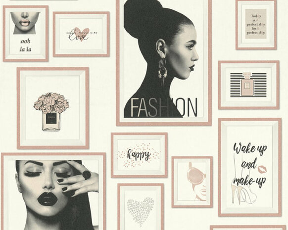 AS Creation Metropolitan Stories | 36918-3 - Roze / Zwart Behang