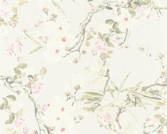 AS Creation Michalsky Dream Again 36498-1 - Groen / Roze Behang