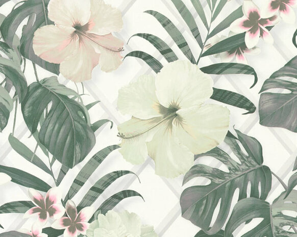 AS Creation Michalsky Dream Again 36518-2 - Groen / Creme Behang