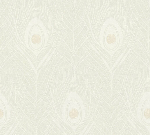 AS Creation Absolutely Chic 36971-1 | 369711 - off white soft grey pauwenveer Behang