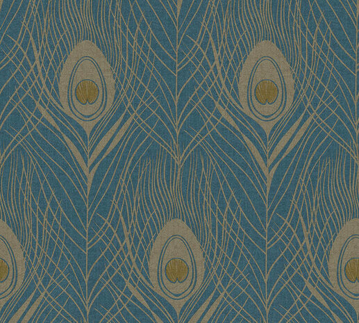 AS Creation Absolutely Chic 36971-2 | 369712 - Blauw / Goud Behang