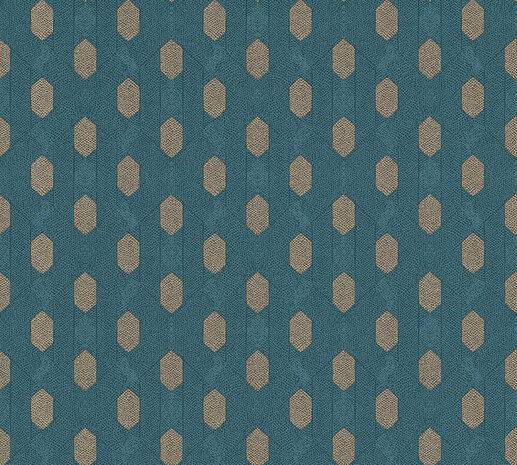 AS Creation Absolutely Chic 36973-4 | 369734 - Blauw / Bruin Behang