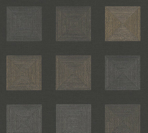 AS Creation Ethnic Origin 37172-4 | 371724 - Zwart / Goud Behang