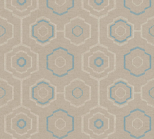 AS Creation Ethnic Origin 37177-1 | 371771 - Beige / Blauw Behang