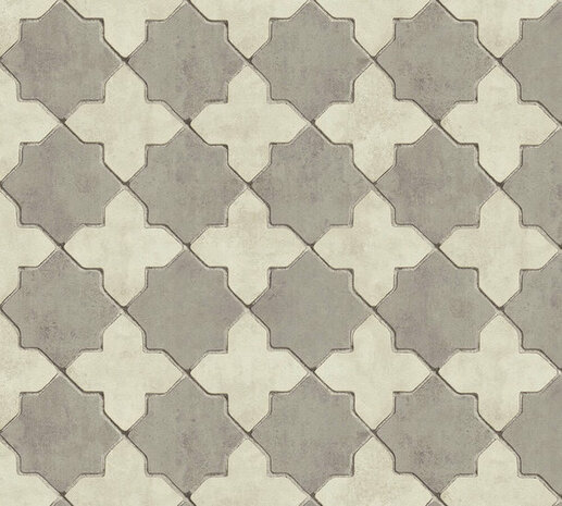 AS Creation New Walls 37421-5 | 374215 - Grijs / Creme Behang