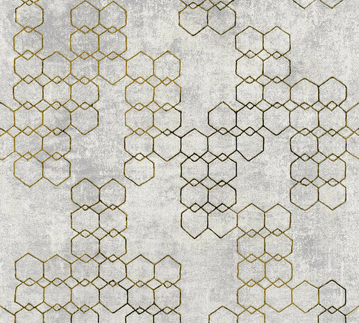 AS Creation New Walls 37424-4 | 374244 - Grijs / Goud Behang