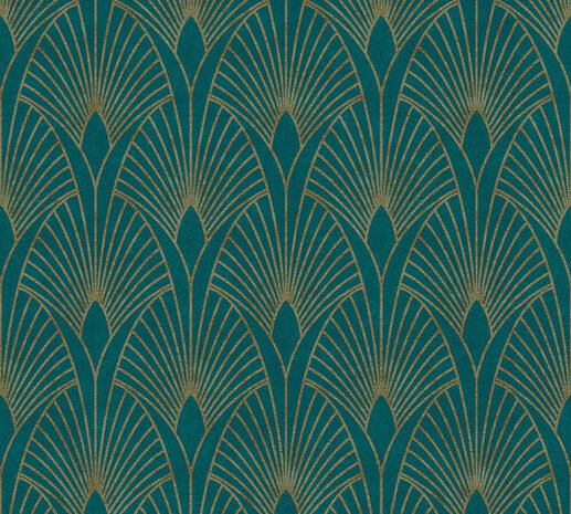 AS Creation New Walls 37427-5 | 374275 - Blauw / Goud Behang