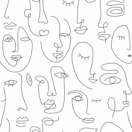Esta Home Black & White 139145 - Zwart Wit Behang