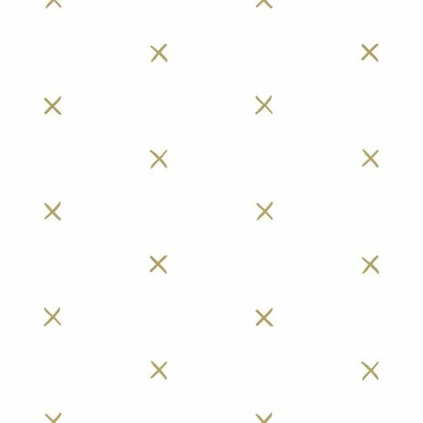 Esta Home Black & White 139129 - Wit - Goud Behang
