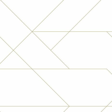 Esta Home Black & White 139143 - Wit - Goud Behang