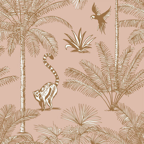 Esta Paradise 158943 - Terracotta - Roze Behang