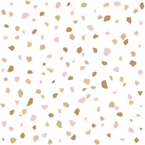 Esta Art Deco 139198 - Wit - Terracotta - Roze - Oranje Behang