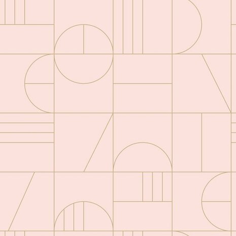 Esta Art Deco 139207 - Roze - Goud Behang