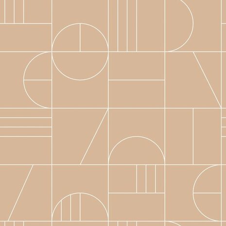 Esta Art Deco 139208 - Terracotta - Roze - Oranje Behang