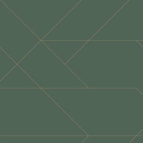 Esta Art Deco 139212 - Groen - Goud Behang