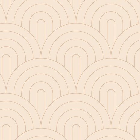 Esta Art Deco 139216 - Roze - Oranje Behang