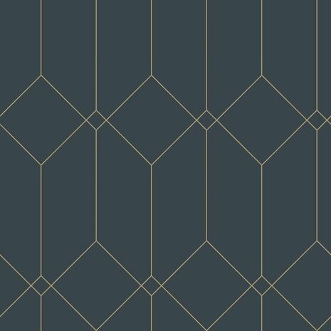 Esta Art Deco 139225 - Blauw Behang
