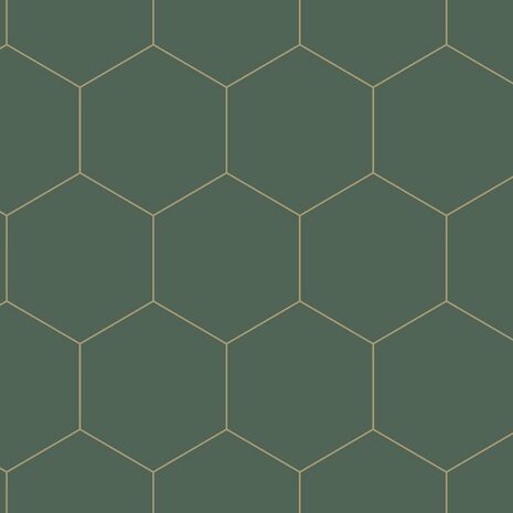 Esta Art Deco 139228 - Groen - Goud Behang