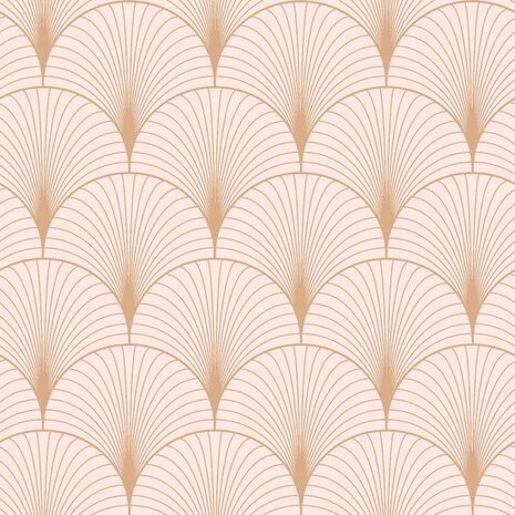 Esta Art Deco 139229 - Roze - Goud Behang
