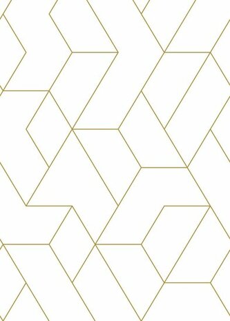 Esta Art Deco Fotobehang 158962 - Wit - Goud Behang