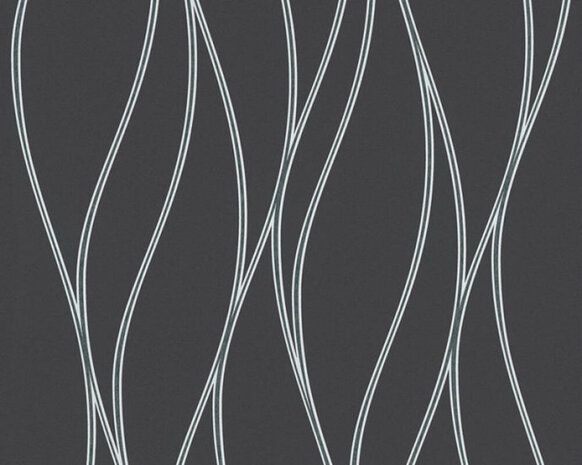 AS Creation Trendwall | 3713-24 - 371324 - Zwart / Zilver Behang