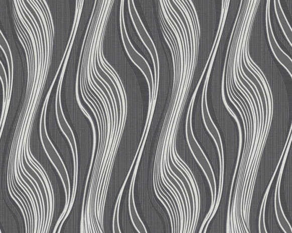 AS Creation Trendwall | 3714-16 - 371416 - Zwart / Zilver Behang