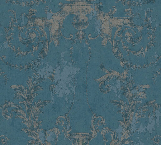 AS Creation History of Art 37648-5 - 376485 - Blauw / Zilver Behang