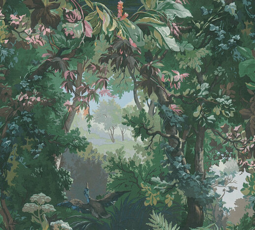 AS Creation History of Art 37652-1 - 376521 - Groen / Blauw Behang