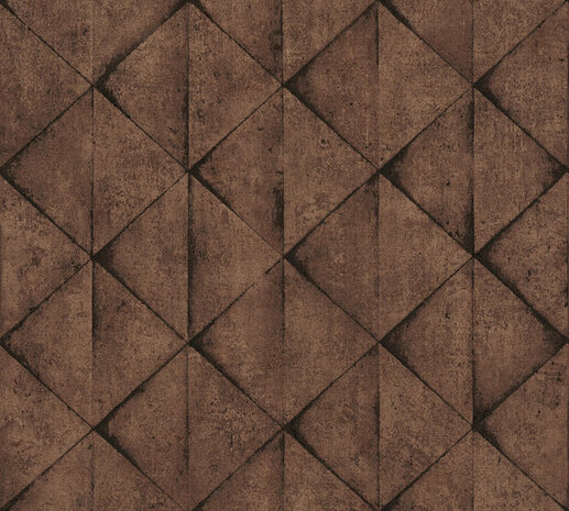 AS Creation Industrial 37742-4 - 377424 - Bruin / Zwart Behang