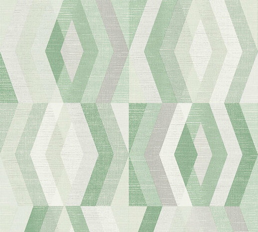AS Creation Geo Nordic 37533-5 - 375335 - Groen / Grijs Behang