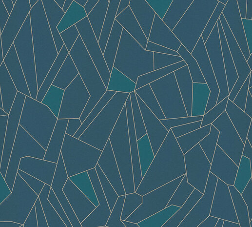 AS Creation New Life 37677-2 - 376772 - Blauw / Turquoise Behang