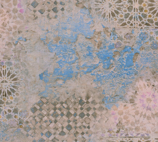 AS Creation Metropolitan Stories II Antonio / Barcelona 37858-1 - 378581 - Beige / Blauw Behang