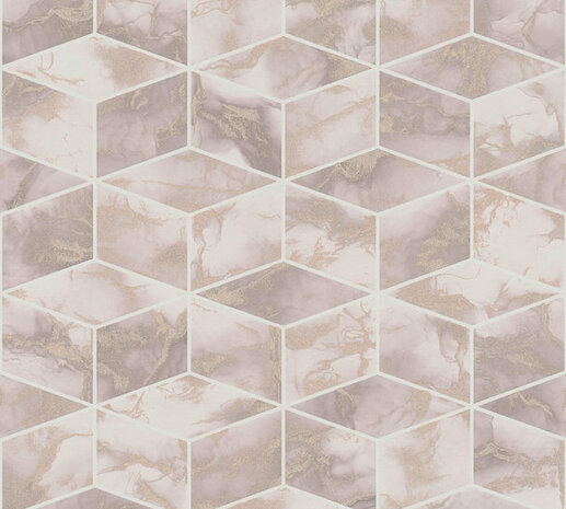 AS Creation Metropolitan Stories II Alena / St. Petersburg 37863-2 - 378632 - Roze / Goud Behang