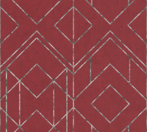 AS Creation Metropolitan Stories II Ava / New York 37869-2 - 378692 - Rood / Grijs Behang